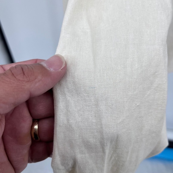 Sofia Jeans Linen Blend Tie Front Shirt Shorts Set Ivory LARGE Resortwear Coast - Picture 12 of 16